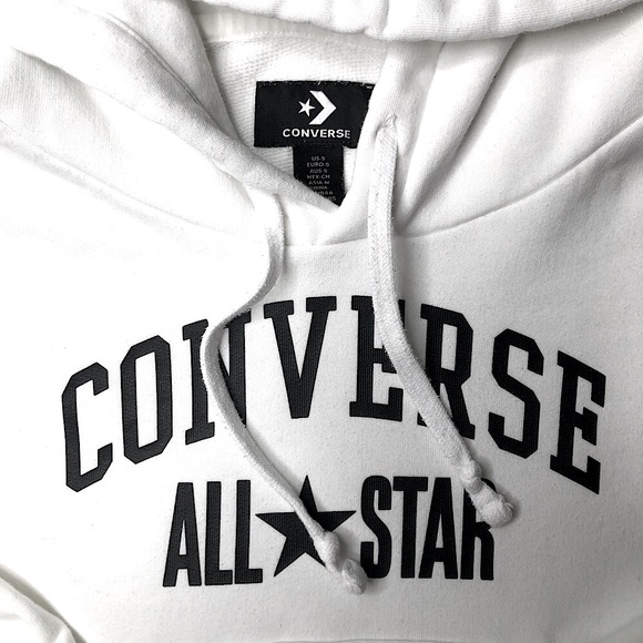 Converse All Star™️ Chuck Taylor Women’s Cropped Hooded Sweatshirt Size (S) - Picture 4 of 8